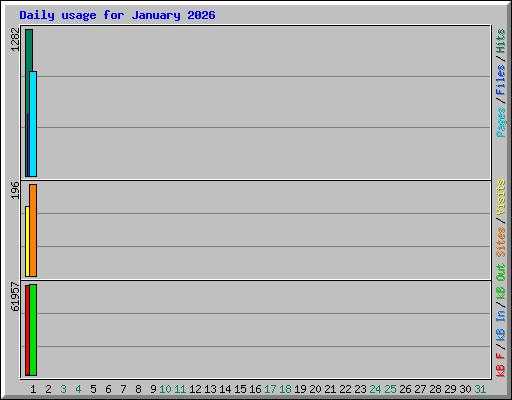 Daily usage for January 2026