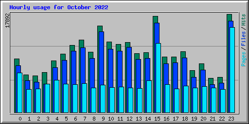 Hourly usage for October 2022