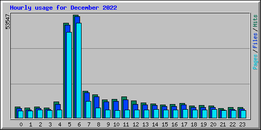 Hourly usage for December 2022