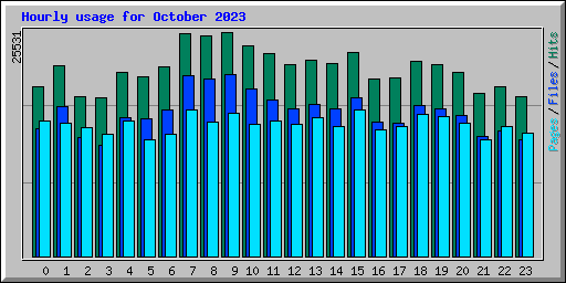 Hourly usage for October 2023