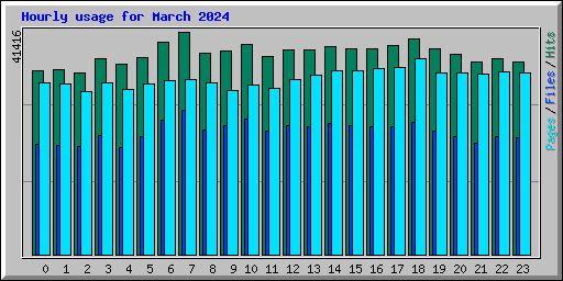 Hourly usage for March 2024