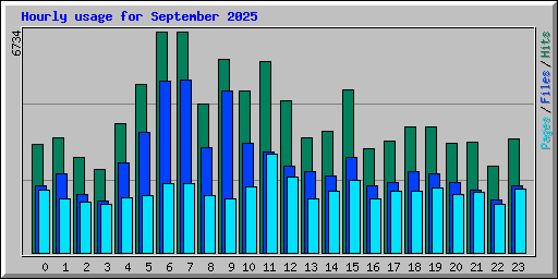 Hourly usage for September 2025