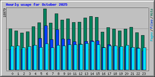 Hourly usage for October 2025