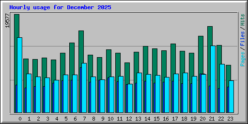 Hourly usage for December 2025