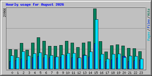 Hourly usage for August 2026